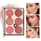 6Color Matte Blush Palette High Pigment LongLasting Shades For Daily Natural Glow 4