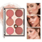 6Color Matte Blush Palette High Pigment LongLasting Shades For Daily Natural Glow 4