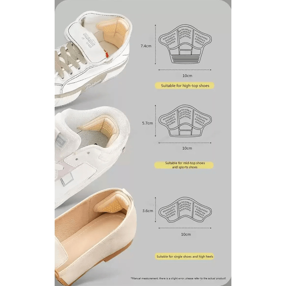 Heel Grip Cushions AntiSlip Shoe Pads For Blister Prevention And Size Adjustment 2