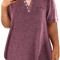 Plus Size VNeck Pocket TShirt Casual Loose Fit Top For Women 1XL To 8XL 5