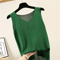Knitted Sleeveless VNeck Blouse Lightweight Summer Top For Women 1