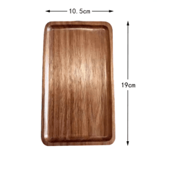 japanese style wooden dessert plate – round solid wood snack tray for fruit, sweets, and appetizers