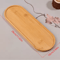 Japanese Style Wooden Dessert Plate Round Solid Wood Snack Tray For Fruit Sweets And Appetizers 8