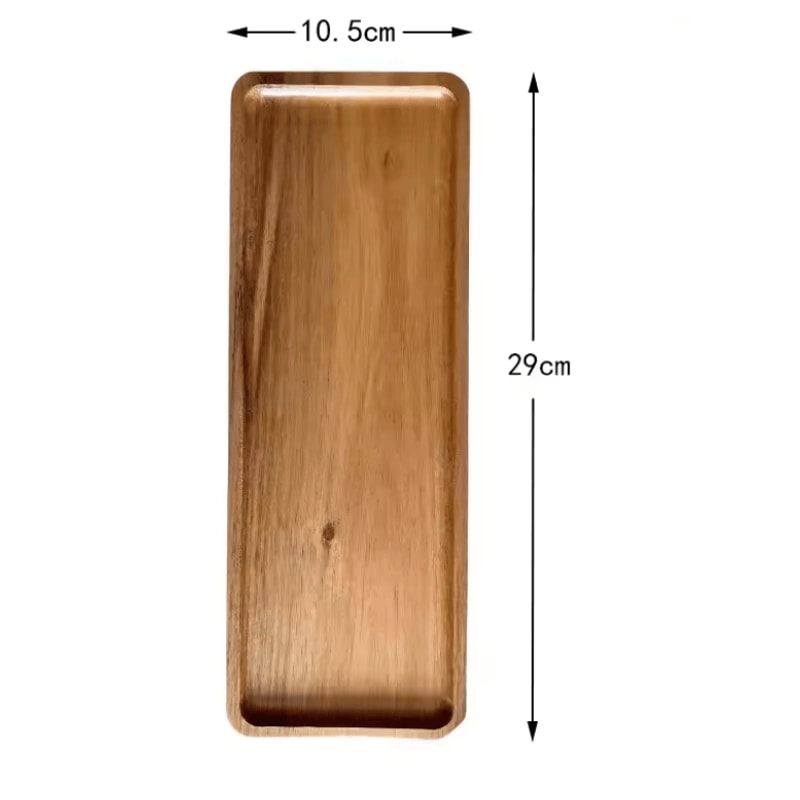 Japanese Style Wooden Dessert Plate Round Solid Wood Snack Tray For Fruit Sweets And Appetizers 1