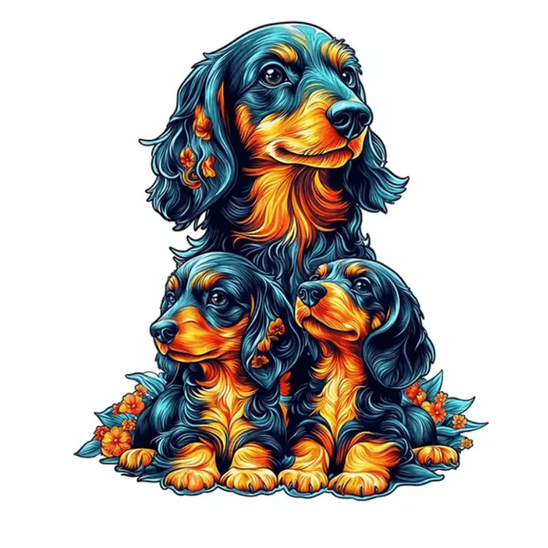 Wooden Animal Jigsaw Puzzle Unique Dog Puzzle Gift For Adults And Kids 18