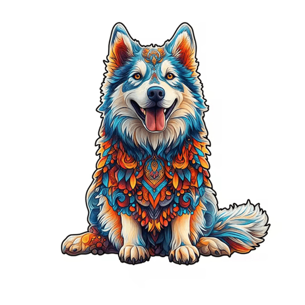 Wooden Animal Jigsaw Puzzle Unique Dog Puzzle Gift For Adults And Kids 8