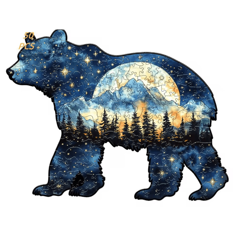 Wooden Animal Jigsaw Puzzle Unique Dog Puzzle Gift For Adults And Kids 14