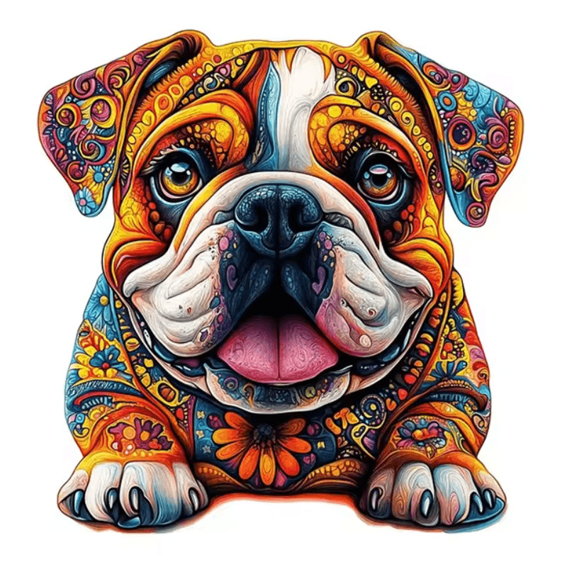 Wooden Animal Jigsaw Puzzle Unique Dog Puzzle Gift For Adults And Kids 4