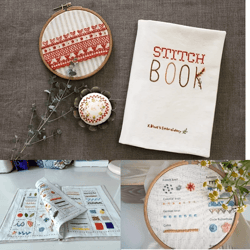 diy embroidery stitch book set – illustrated sewing guide for beginners and crafters