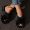 Cozy Cross Strap Faux Fur Slippers For Women Warm Indoor Plush Slides 1
