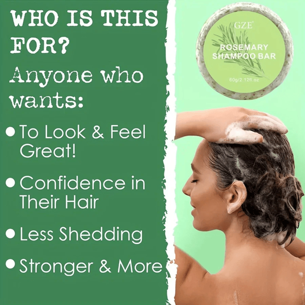 Rosemary Hair Strengthening Shampoo Bar Nourishes And Revives Weak Hair Naturally 4