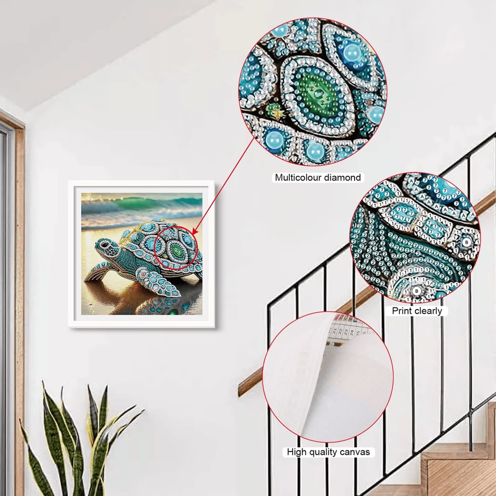 Gemstone Turtle Diamond Art Kit Special Shape Painting For Adults And Beginners 3