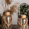 Boho Glass Vase With Woven Hemp Rope Decorative Vase For Dried Flowers And Table Styling 0