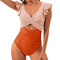 V Neck One Piece Swimsuit Tummy Control Backless Bathing Suit For Women 6