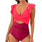 V Neck One Piece Swimsuit Tummy Control Backless Bathing Suit For Women 5