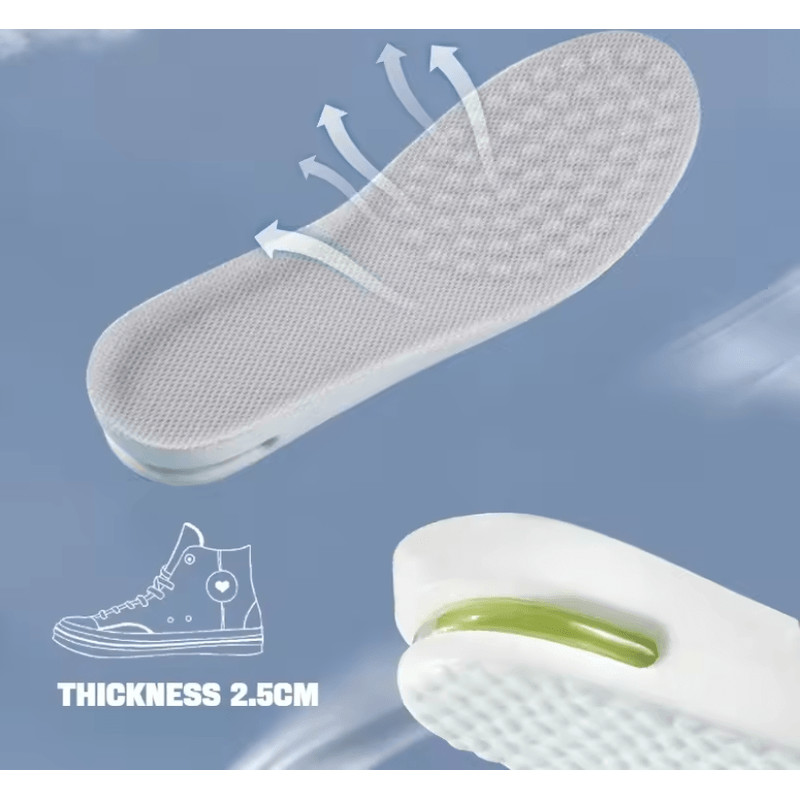 Height Boost Shock Absorbing Insoles Plantar Fasciitis Foot Comfort Shoe Lifts 4