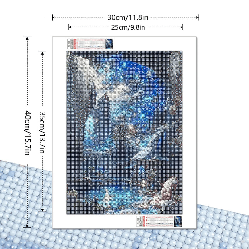 5D FullRound Landscape Diamond Painting Kit Fantasy Mosaic Art 2