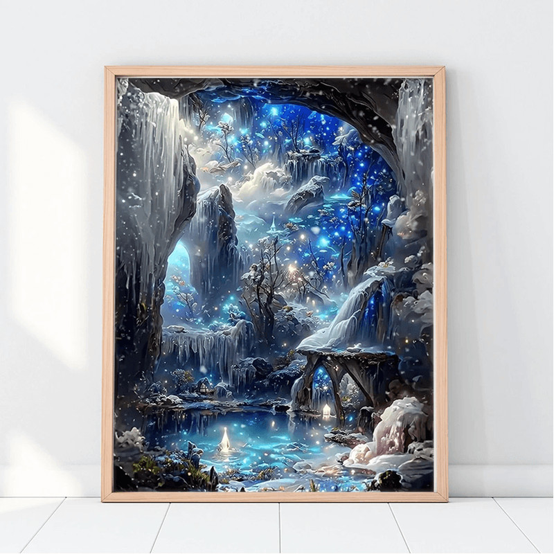 5D FullRound Landscape Diamond Painting Kit Fantasy Mosaic Art 0