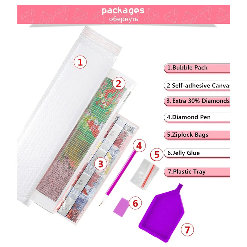 5D FullRound Landscape Diamond Painting Kit Fantasy Mosaic Art 3