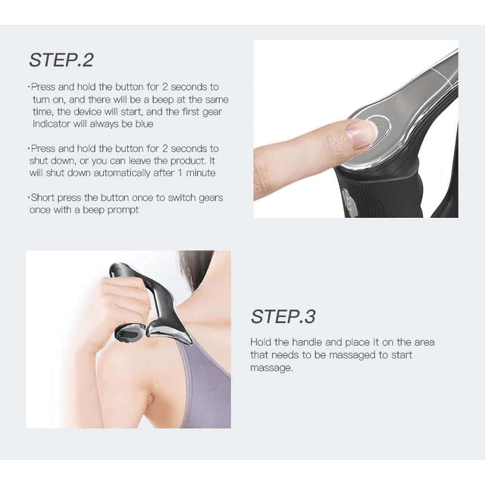 Electric Fascia Knife Massager Vibration Muscle Relaxation Body Sculpting Tool 5