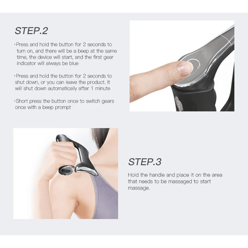 Electric Fascia Knife Massager Vibration Muscle Relaxation Body Sculpting Tool 5