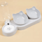 3 In 1 Tilted Cat Bowl Set With Gravity Water Feeder For Neck Comfort 5