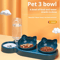3 In 1 Tilted Cat Bowl Set With Gravity Water Feeder For Neck Comfort 0