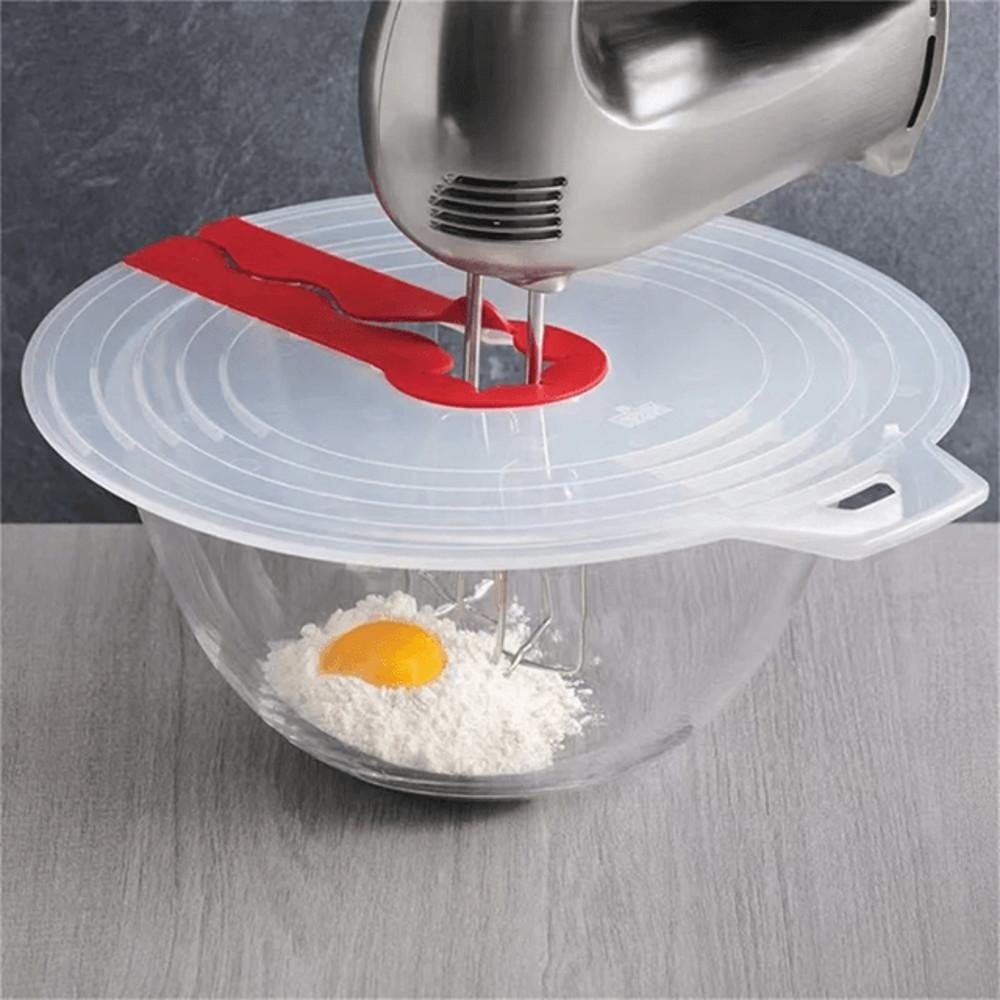Silicone Mixing Bowl Lid And Splatter Guard For Whisk And Egg Beaters 0