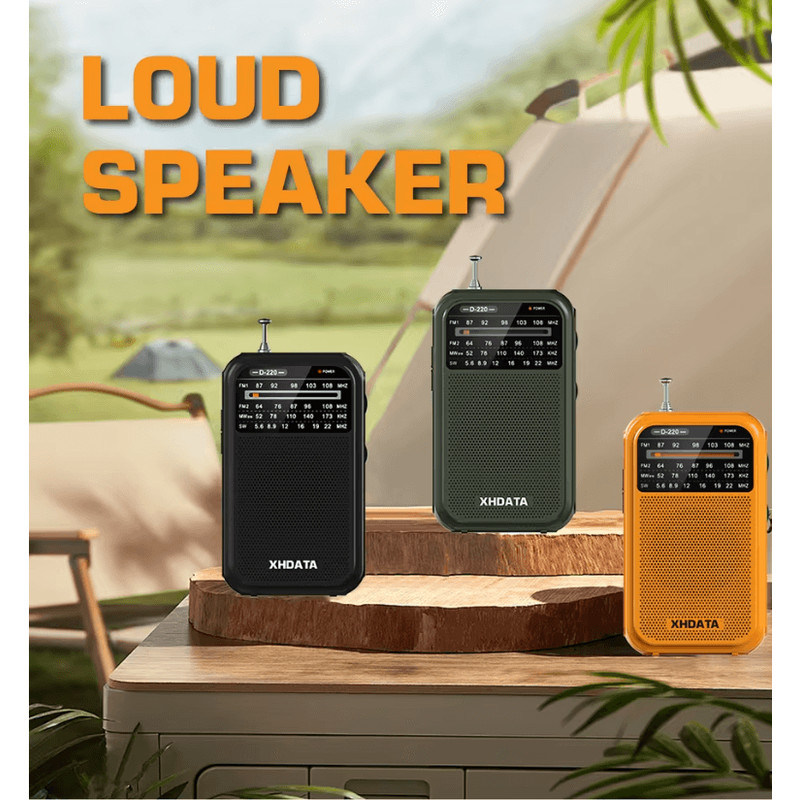 XHDATA D220 Portable Retro Radio With FM MW SW And High Sensitivity DSP 0