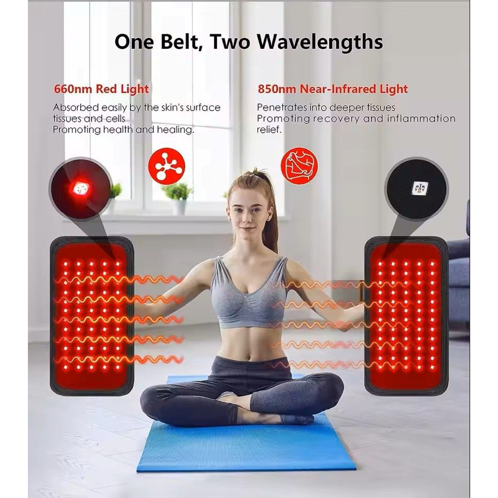 Red And Infrared Light Therapy Belt With 60 LEDs For Slimming And Pain Relief 1