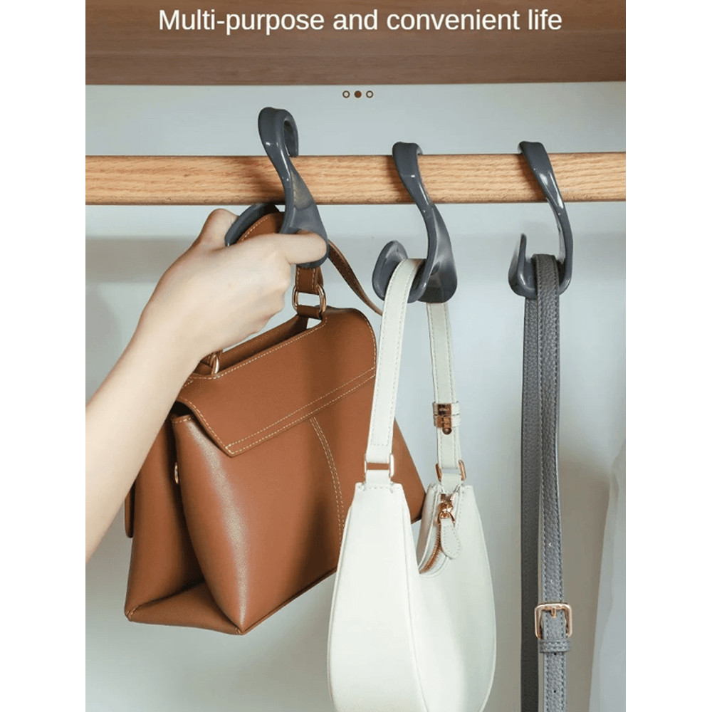 5Piece MultiPurpose Closet Hooks Handbag And Scarf Organizer Set 2