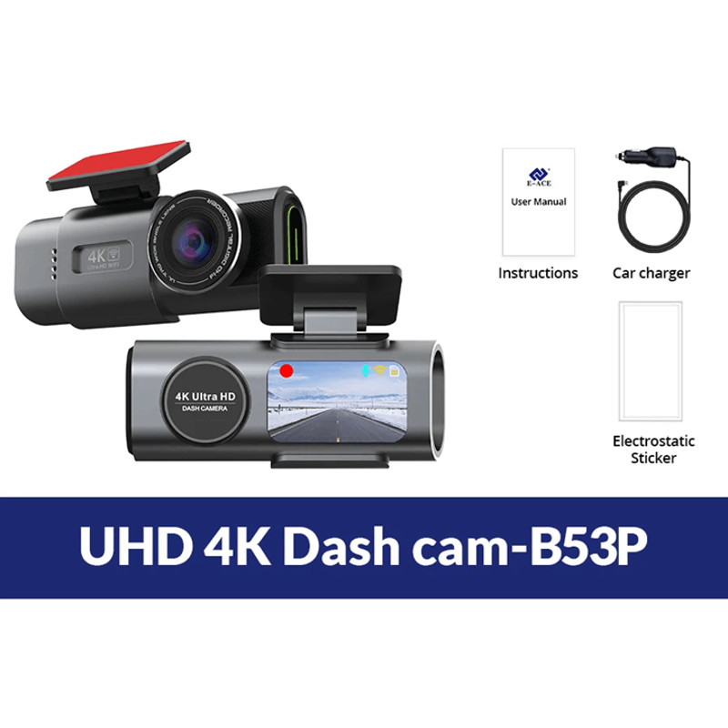4K Dual Lens Dash Cam With GPS And Night Vision For Car Security And Driving Safety 3