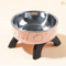 Elevated Stainless Steel Pet Bowl With Cute Print For Dogs And Cats 4