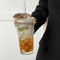 600ml Iced Coffee Glass With Lid And Straw For Juice Water And Cold Drinks 2