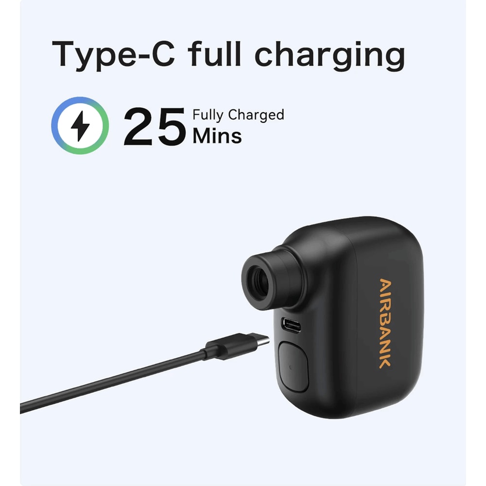 AIRBANK Pocket SE Mini Electric Bike Pump With Presta And Schrader Compatibility 2