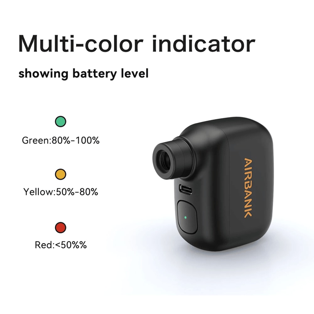 AIRBANK Pocket SE Mini Electric Bike Pump With Presta And Schrader Compatibility 3