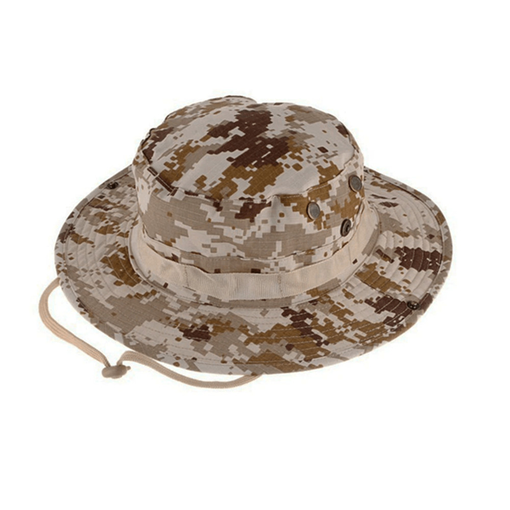 Camouflage Tactical Boonie Hat For Men With Sun Protection For Hiking And Fishing 7