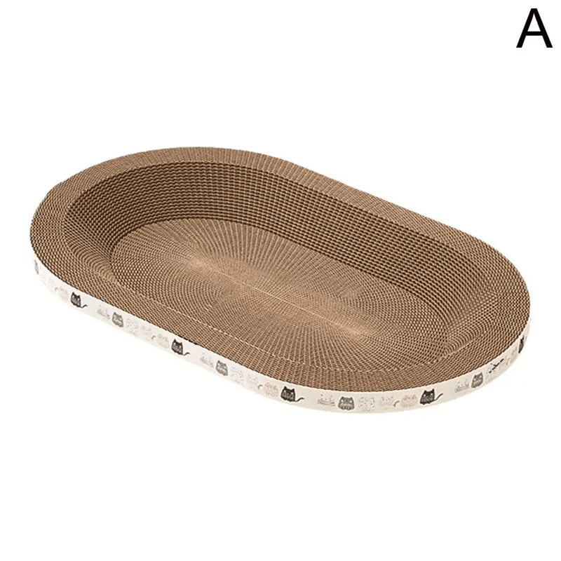 Round Cat Scratcher Bed With Cardboard Scratch Pad For Indoor Cats 4