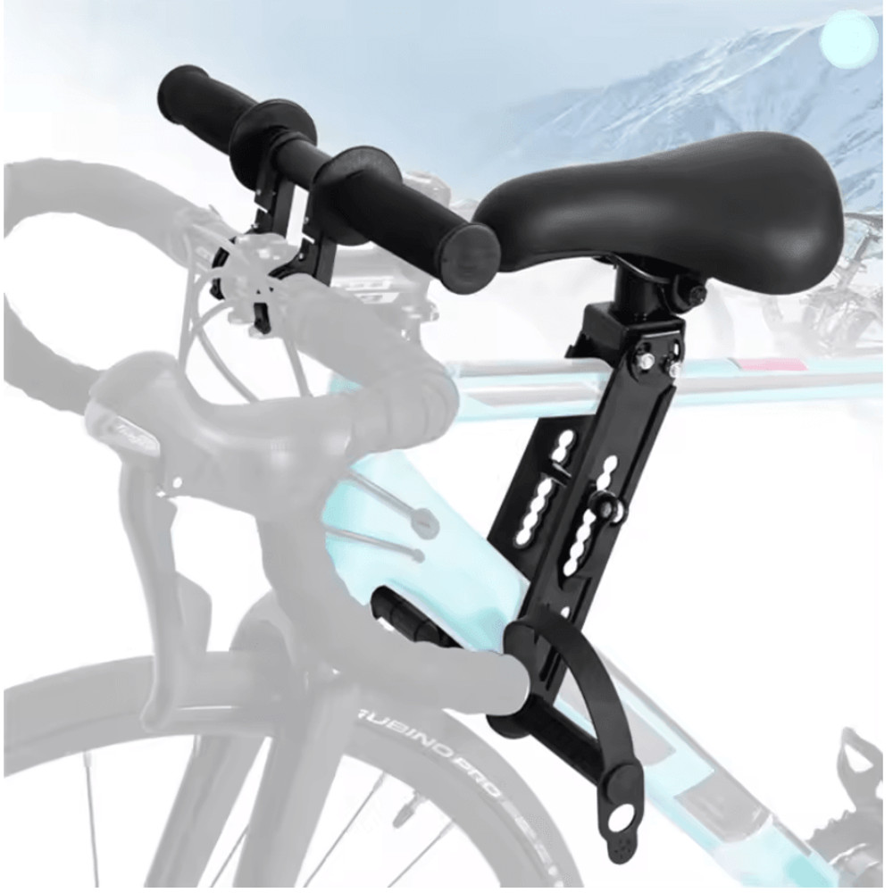 FrontMounted Adjustable Child Bike Seat With Safety Handlebar And Foot Pedals 9