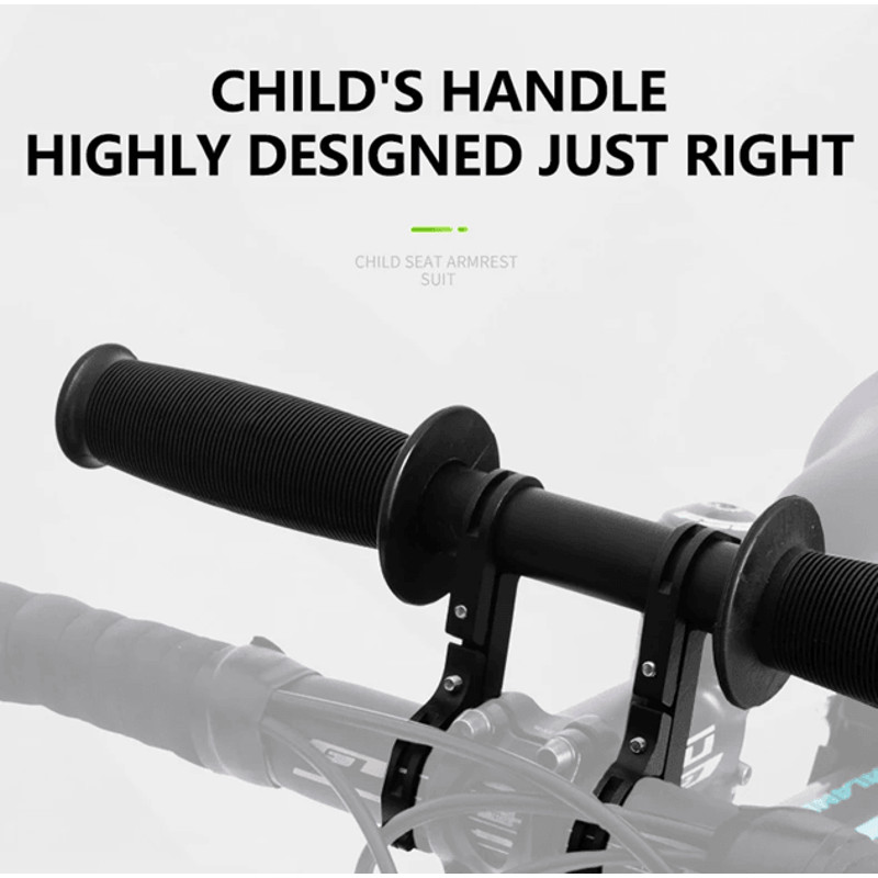 FrontMounted Adjustable Child Bike Seat With Safety Handlebar And Foot Pedals 3