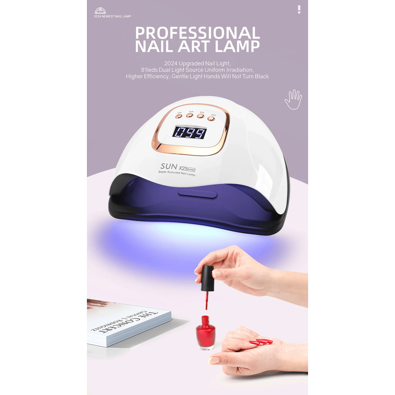 HighPower LED Nail Dryer With Auto Sensor And Timer FastDrying Professional Nail Lamp 1