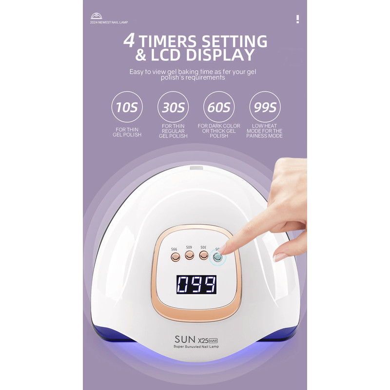 HighPower LED Nail Dryer With Auto Sensor And Timer FastDrying Professional Nail Lamp 2