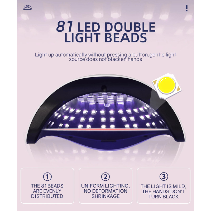 HighPower LED Nail Dryer With Auto Sensor And Timer FastDrying Professional Nail Lamp 3