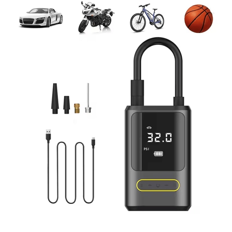 Portable Wireless Tire Inflator 150 PSI Cordless Air Compressor With Digital Display And Auto Shut 9