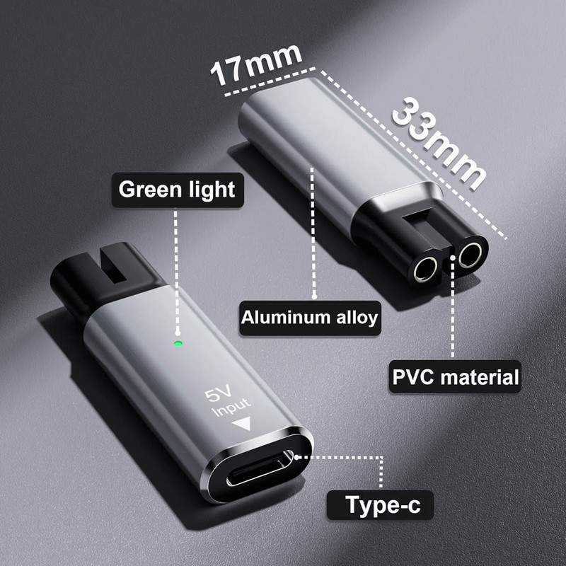 Universal 5V USBC Shaver Adapter For Philips OneBlade Series 2
