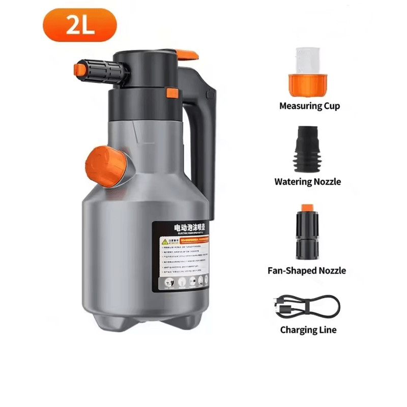 2L Electric Foam Sprayer For Car Wash With Motorized Snow Foam Cannon Function 1
