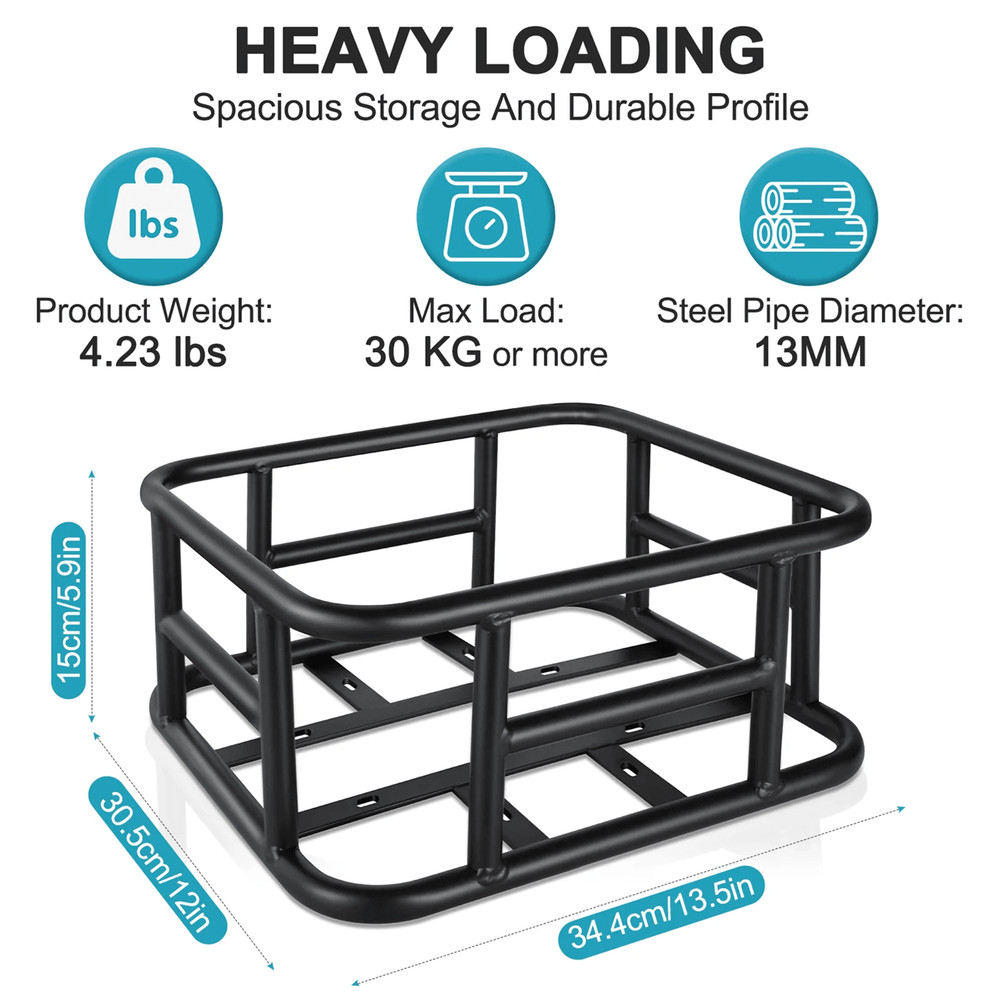 Rear Bike Basket With Large Capacity For Ebike And Outdoor Travel 0