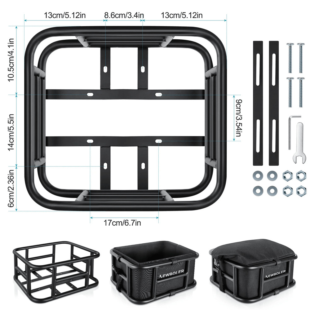 Rear Bike Basket With Large Capacity For Ebike And Outdoor Travel 3