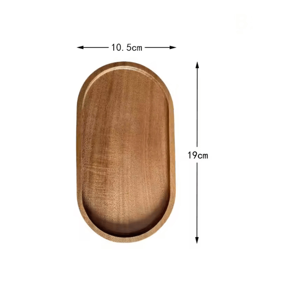 Japanese Style Wooden Food Tray For Snacks Dessert Tea Or Bread 5