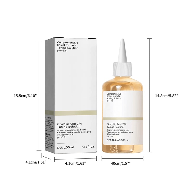 Glycolic Acid 7 Percent Toning Solution For Acne Removal And Skin Hydration 2